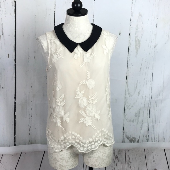 Chloe K Tops - Chloe K Sleeveless Sheer Top